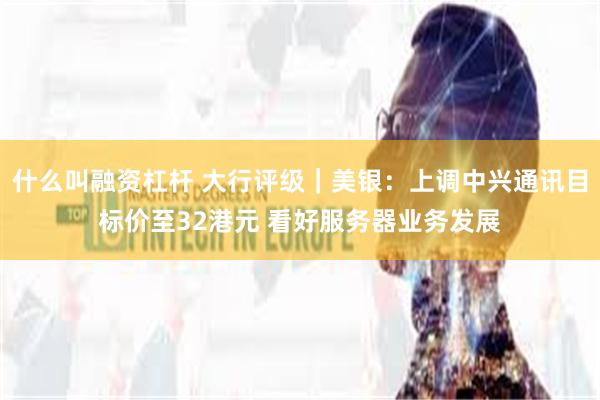 什么叫融资杠杆 大行评级｜美银：上调中兴通讯目标价至32港元 看好服务器业务发展