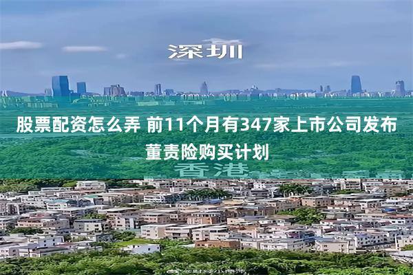 股票配资怎么弄 前11个月有347家上市公司发布董责险购买计划